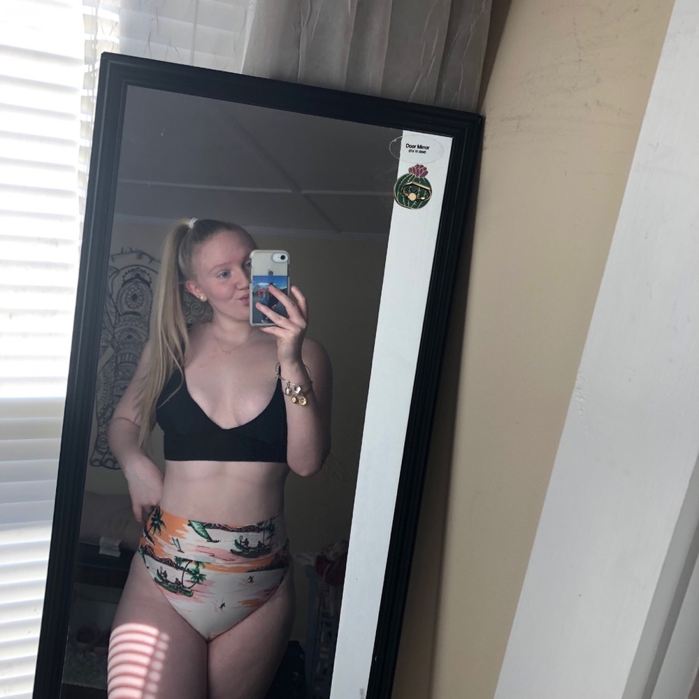 High waisted bikini bottoms